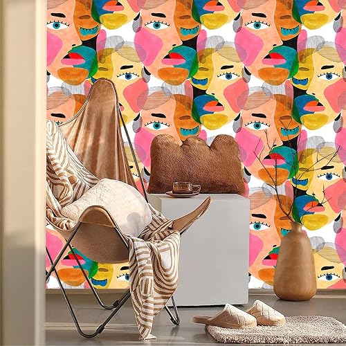 Vista 43 de Papel tapiz moderno de línea geométrica dorada/gris, autoadhesivo, extraíble, fácil de despegar en papel de pared para dormitorio, gabinete