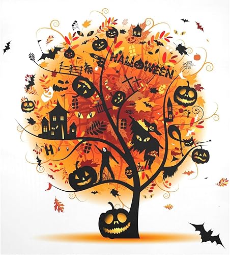 Cubierta magnética para lavavajillas de árbol de Halloween con diseño de calabaza, murciélago para refrigerador, paneles de puerta para gabinete del disponible en Yaxa El Salvador