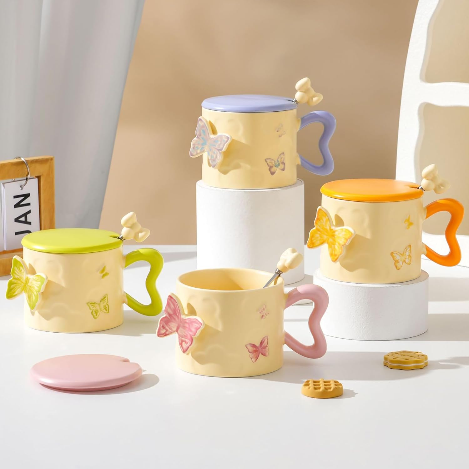 Butterfly Coquette Mug Porcelain Coffee Tea Cup 12 OZ Violet Bow Ceramic Cute Coffee Mug for Women Girl - Image 8