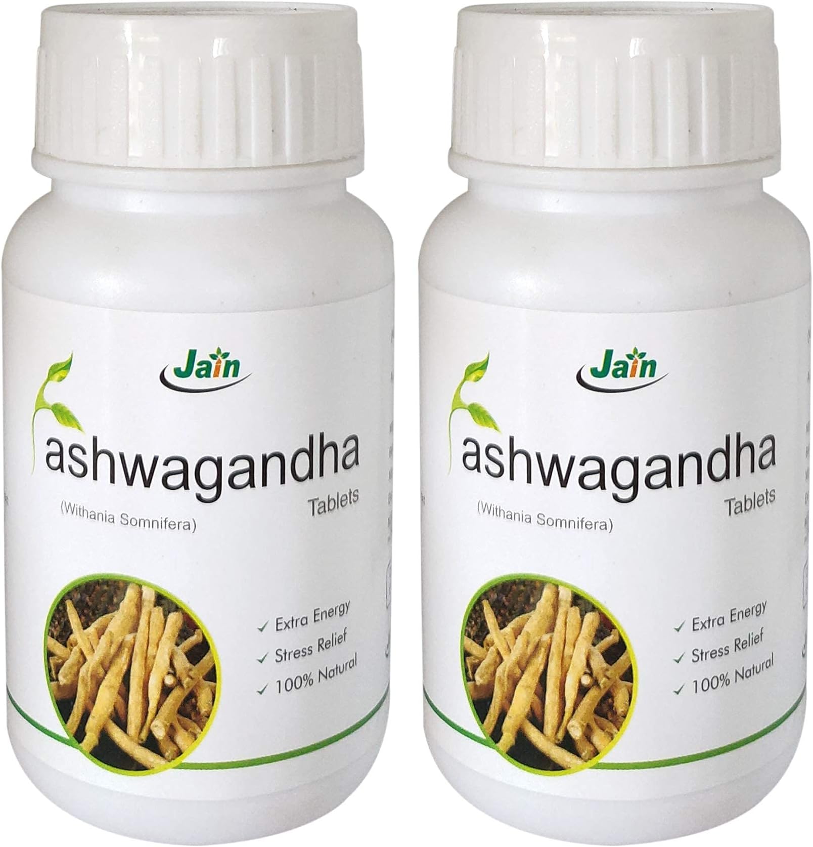 JAIN Ashwagandha Withania Somnifera General Wellness 60 Tablets (850mg)- 2 Bottles