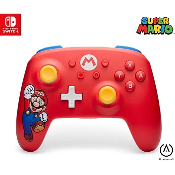 PowerA Wireless Controller for Nintendo Switch - Mario Joy Nintendo Switch - OLED Model Nintendo Switch Lite Gamepad game controller Bluetooth controller motion controls officially licensed