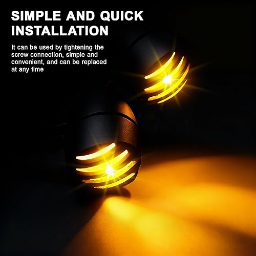 Miniatura 7 de XINDELL focos indicadores de señales de giro de motocicleta, resistentes, negros, 2 unidades