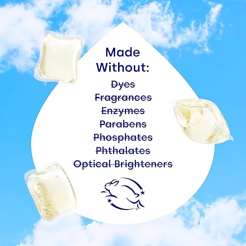 Miniatura 5 de Dropps Cápsulas de detergente para ropa de piel sensible, sin perfume (160 unidades), cápsulas de lavandería probadas por dermatólogos, suministros