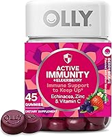 Vista 1 de Olly Gummy Active Immunity+Elderberry, 45 gomitas (1 paquete), sabor a bayas