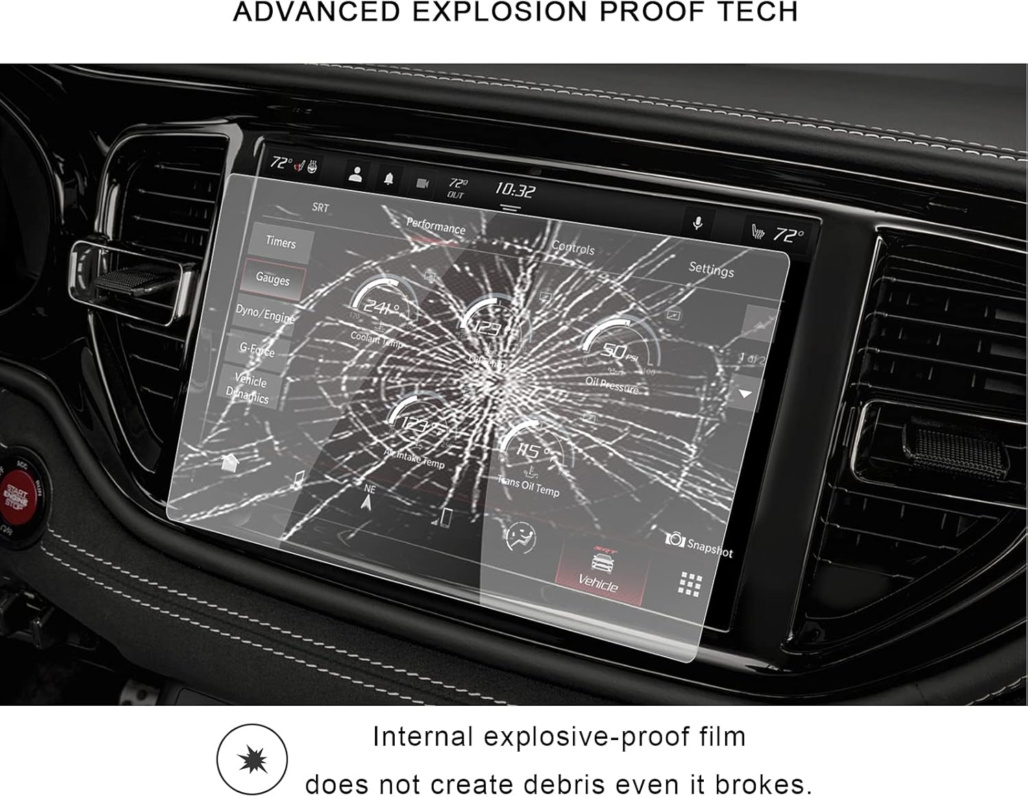 dodge durango screen protector for 2021 dodge durango uconnect touch screen car display navigation screen ruiya hd tempered glass car in dash screen