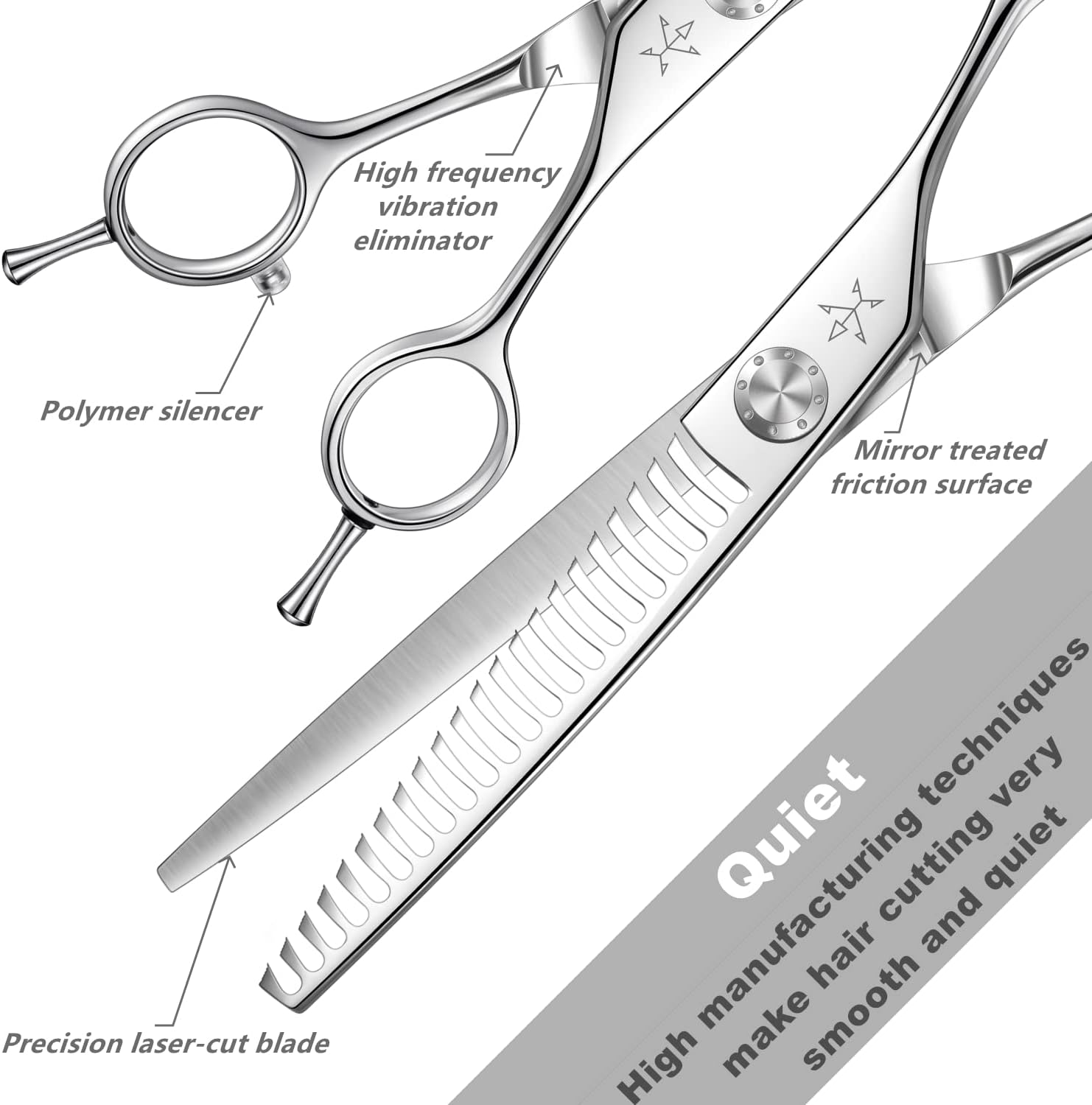 Fengliren High-end Professional Dog Grooming Thinning Scissors Tee Hard Black Pro Dragon 3 Dog Grooming Shears Set 7" Price $150 Brand new  shears set .Made japanese steel High quality very sharp edge. Straight,  curved, thinning . We accepted paypal Visit
