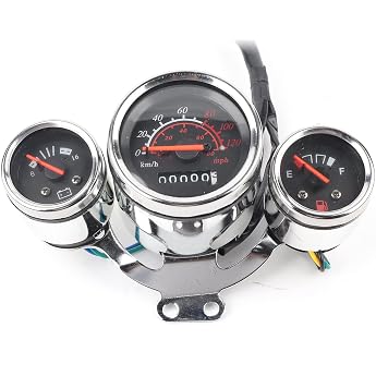 Motorcycle Speedometer Stainless Steel Motorcycle Instrument Digital Speedometer Odometer Meter Kit