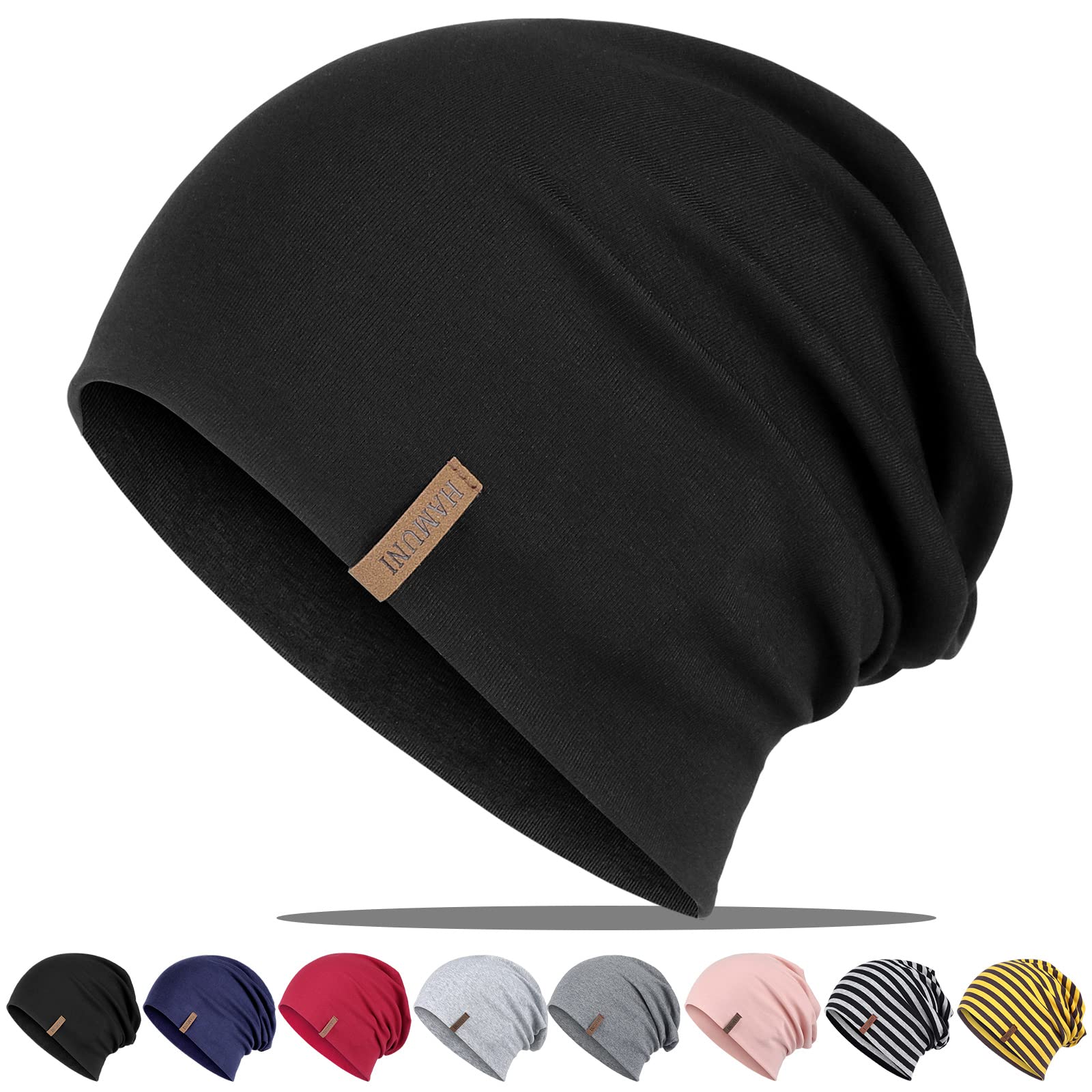 Slouchy Beanie for Women Cotton Beanies Hats Men Lightweight Soft Chemo Headwear Warm Skull Cap for All Seasons