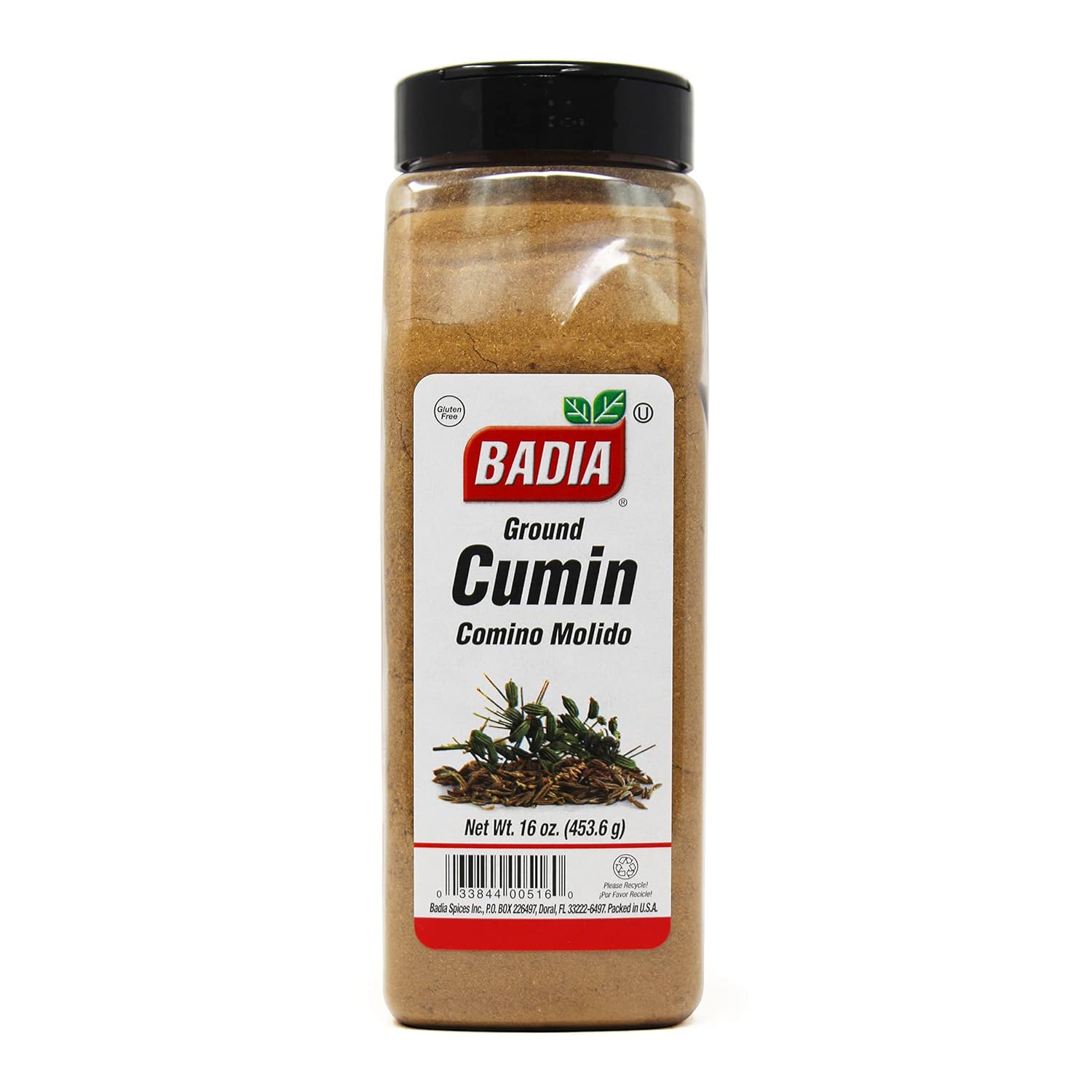 Badia Spices inc Spice, Cumin Seed Ground, 16-Ounce, Yellow Multi (087881) : Cumin Spices And Herbs : Everything Else