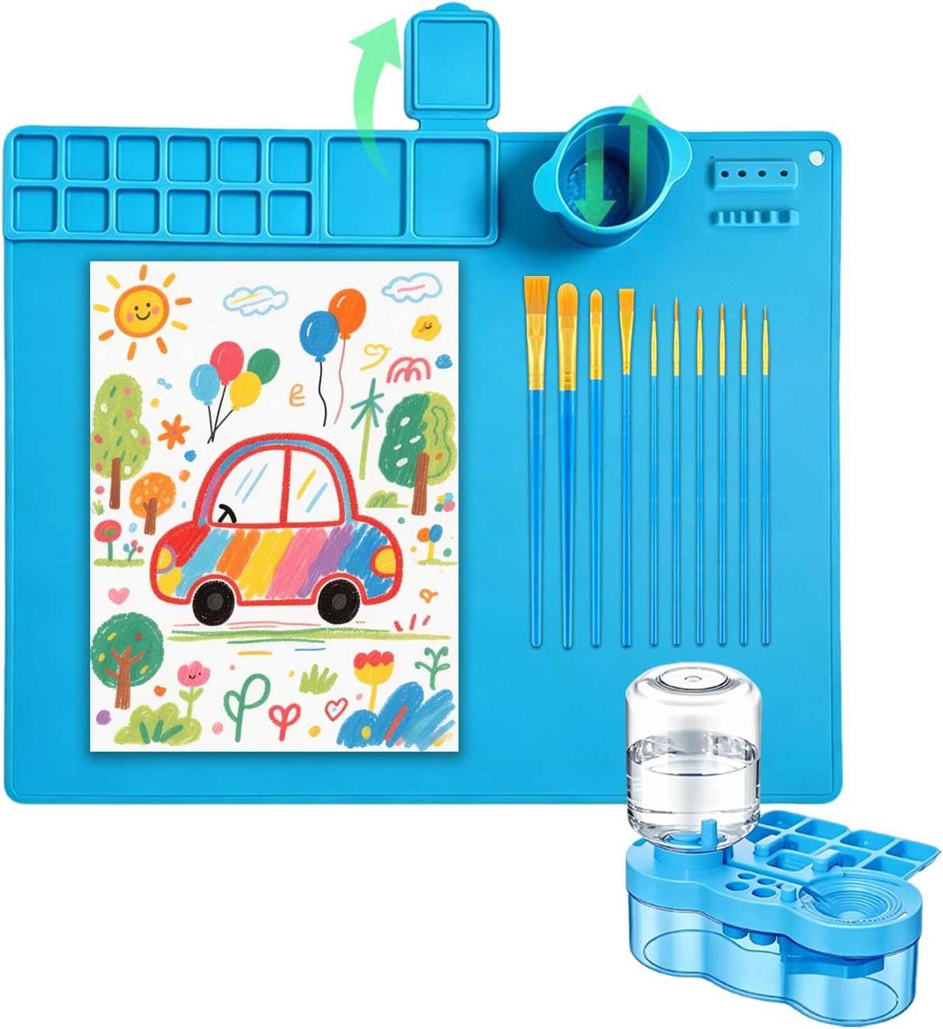 Art Rinse Brush Cleaner Silicone Craft Paint Mat Art Station Set