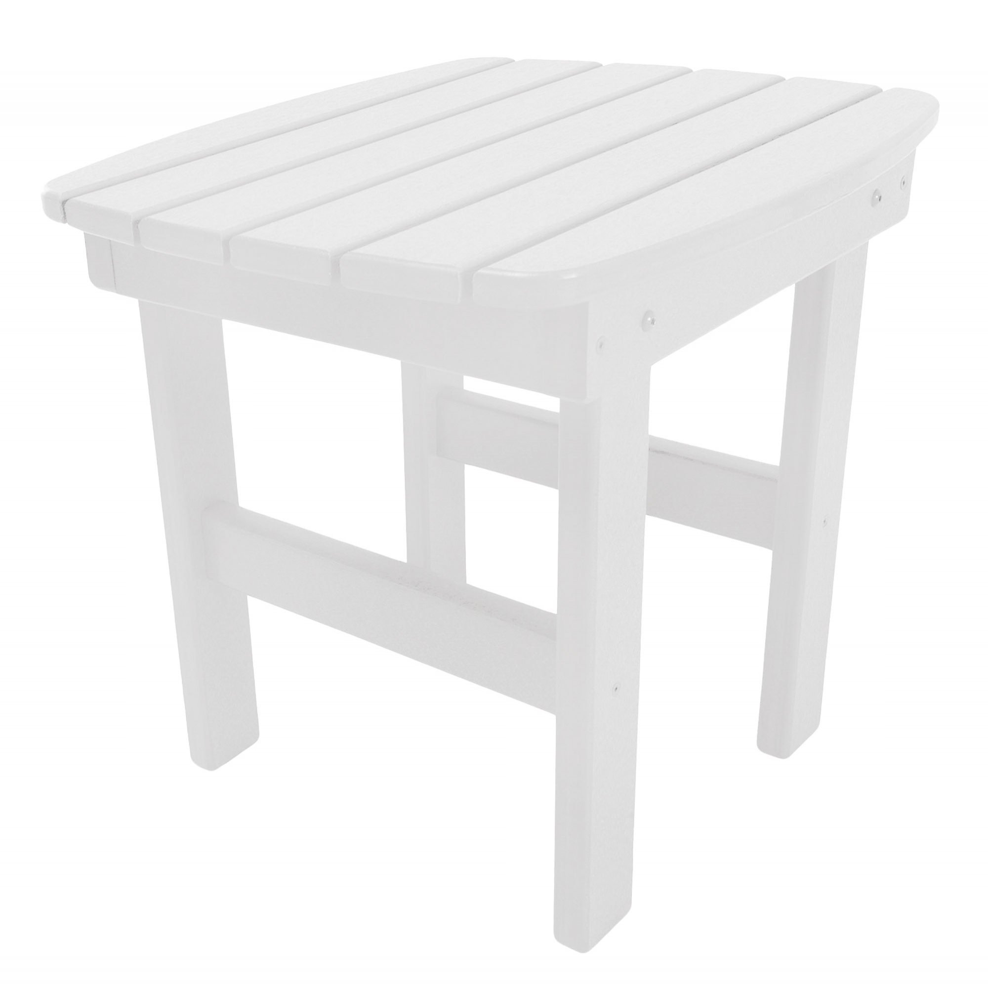Original Pawleys Island White Outdoor Side Table, Eco-Friendly Durawood, Stainless Steel Hardware, Mortise and Tenon Joints, Fit N Finish Design,