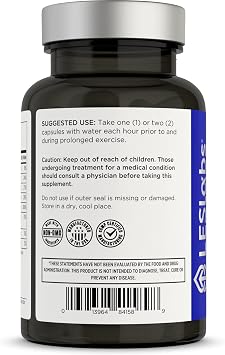 LES Labs Lyte Fuel Electrolyte Replacement Supplement, 100 Capsules | Endurance & Performance Support, Muscle Cramping & Keto Support, Magnesium, Zinc, Potassium & Chromium, Non-GMO
