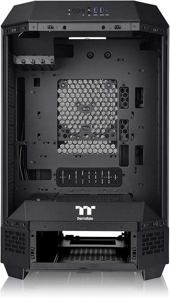 Thermaltake The Tower 300 Black 3面強化ガラスパネル採用 八角柱スタイル マイクロタワー Micro-ATX PCケース CA-1Y4-00S1WN-00 CS8881 - 2