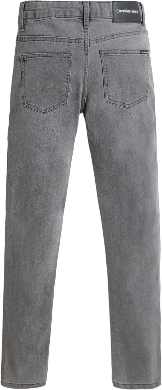 Calvin Klein Boys Skinny Fit Stretch Denim Jeans, 5-Pocket Style, Zipper Fly & Button Closure - Image 2