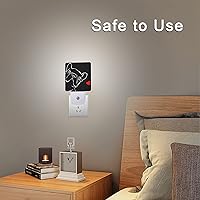 Vista 6 de Bulldog francés perro rojo corazón luz nocturna enchufable LED luces nocturnas sensor automático lámpara de noche lámpara de atardecer a amanecer