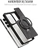 Samsung Carbon Fiber Material Stand from Babylon Strong Shock Absorbing Premium Case with Lens Frame and Non-Yellowing (Black, Galaxy S24 Ultra)