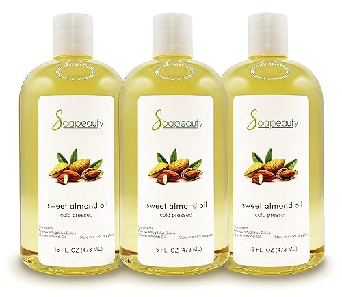 Soapeauty Aceite de almendras dulces prensado en frío refinado  Aceite de almendras dulces 100% puro disponible a granel  Portador para aceites
