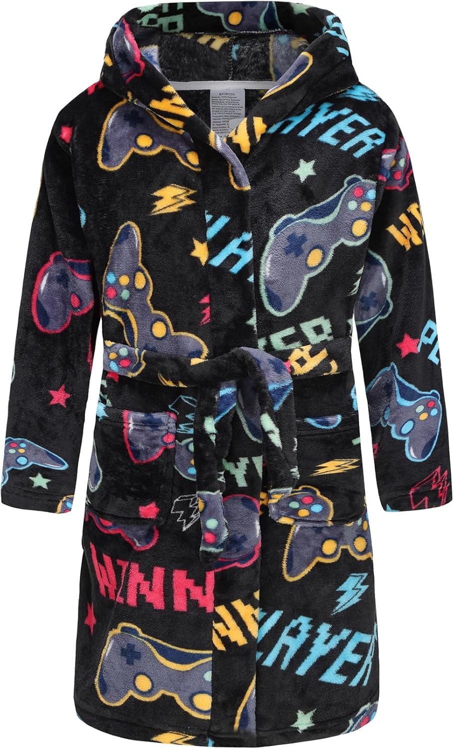 Boys Girls Bathrobes Soft Hooded Bathrobes Sleepwear robe for Girls boys