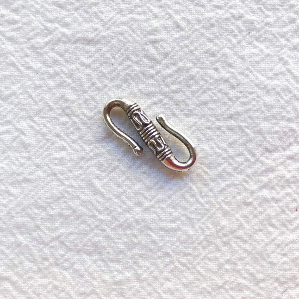 EXCEART Retro Alloy S Hook Clasps for Jewelry Making Antique Silver Toggle Clasps Connectors for Bracelets and Necklaces 2.2 Inch Jewelry Findings - Image 3
