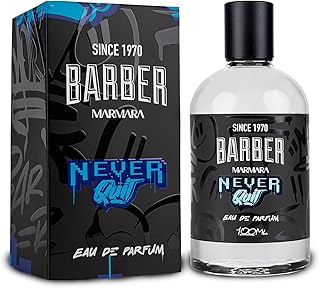 BARBER MARMARA NEVER QUIT Eau de Parfm Natural Spray Men 100 ml – Perfume intenso de larga duración – Perfume para hombre – Fragancia leñosa fresca - Agua de perfume para hombres