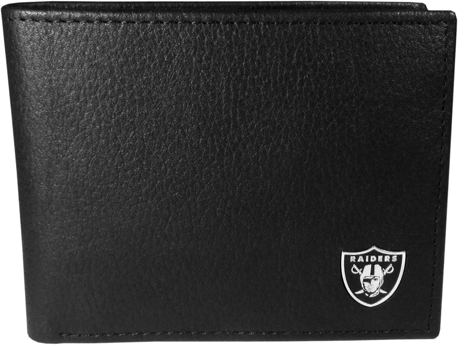 Siskiyou Sports NFL Leather Logo Bi-fold Wallet, Black, One Size