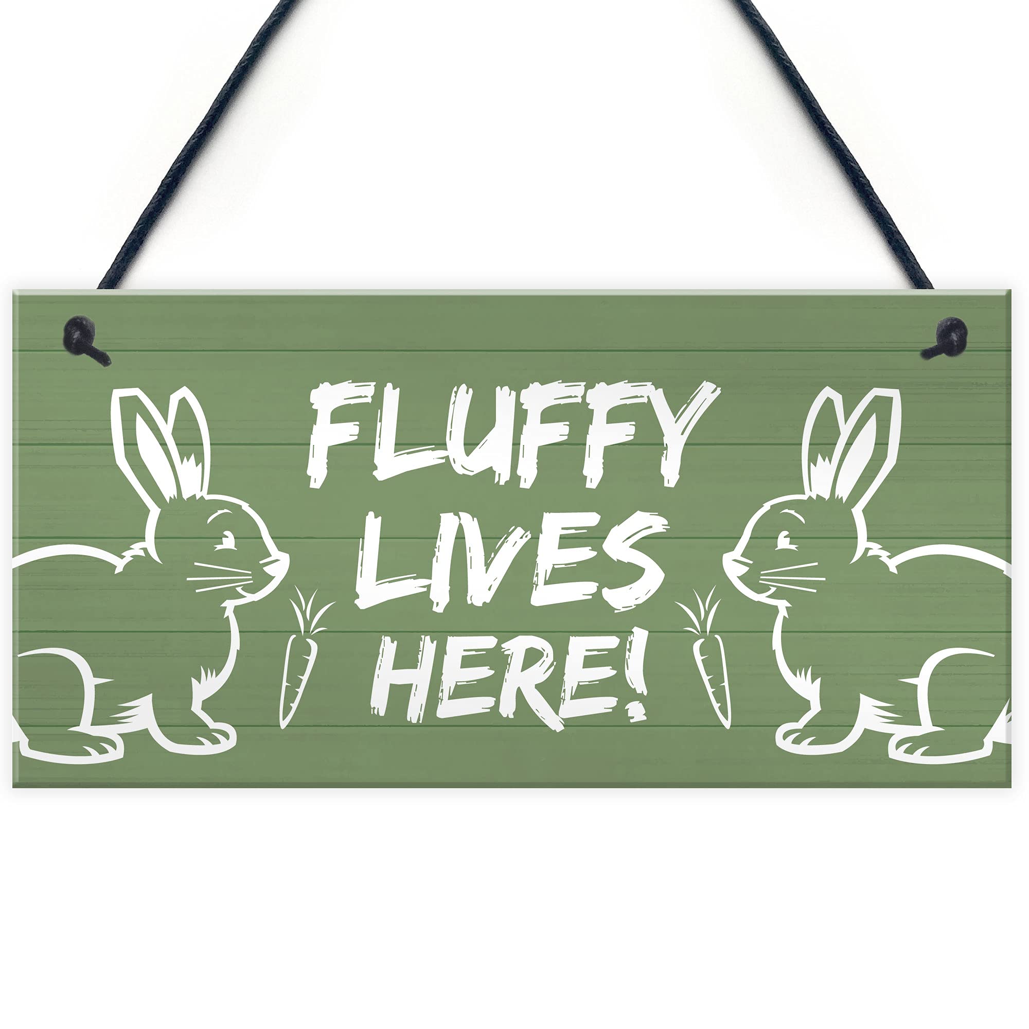 PERSONALISED Rabbit Sign For Garden Hutch Pet Sign Home Decor Keepsake