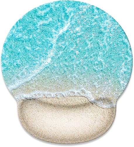 Goodsprout Alfombrilla de mouse con soporte para reposamuñecas, bonita alfombrilla de mouse con base de goma antideslizante para juegos