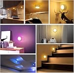 BLS LED Puck Lights, Under Cabinet Lighting, Battery Powered Lights, Stick on Lights, Color Changing Lights with Dimmer and Timer, AA Battery Operated Closet Light, White, 6 Pack