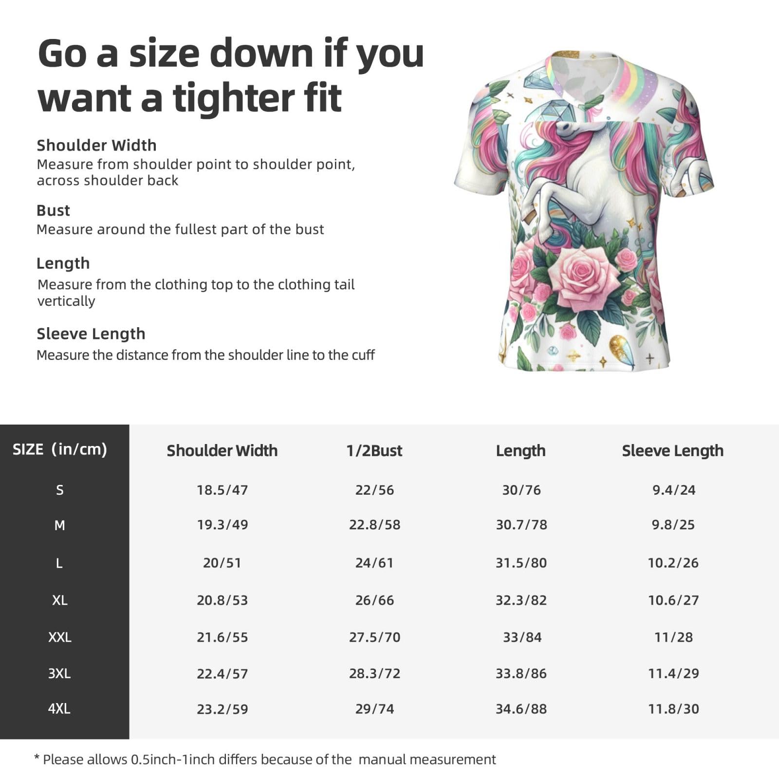 Stylish Athletic Sports Jersey Magical-Horse-Roses-Stars Men's Rugby Jersey X-Large