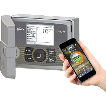 Orbit 94546 - B-hyve Smart Indoor/Outdoor 6-Station WiFi Sprinkler System Controller Compatible with Alexa