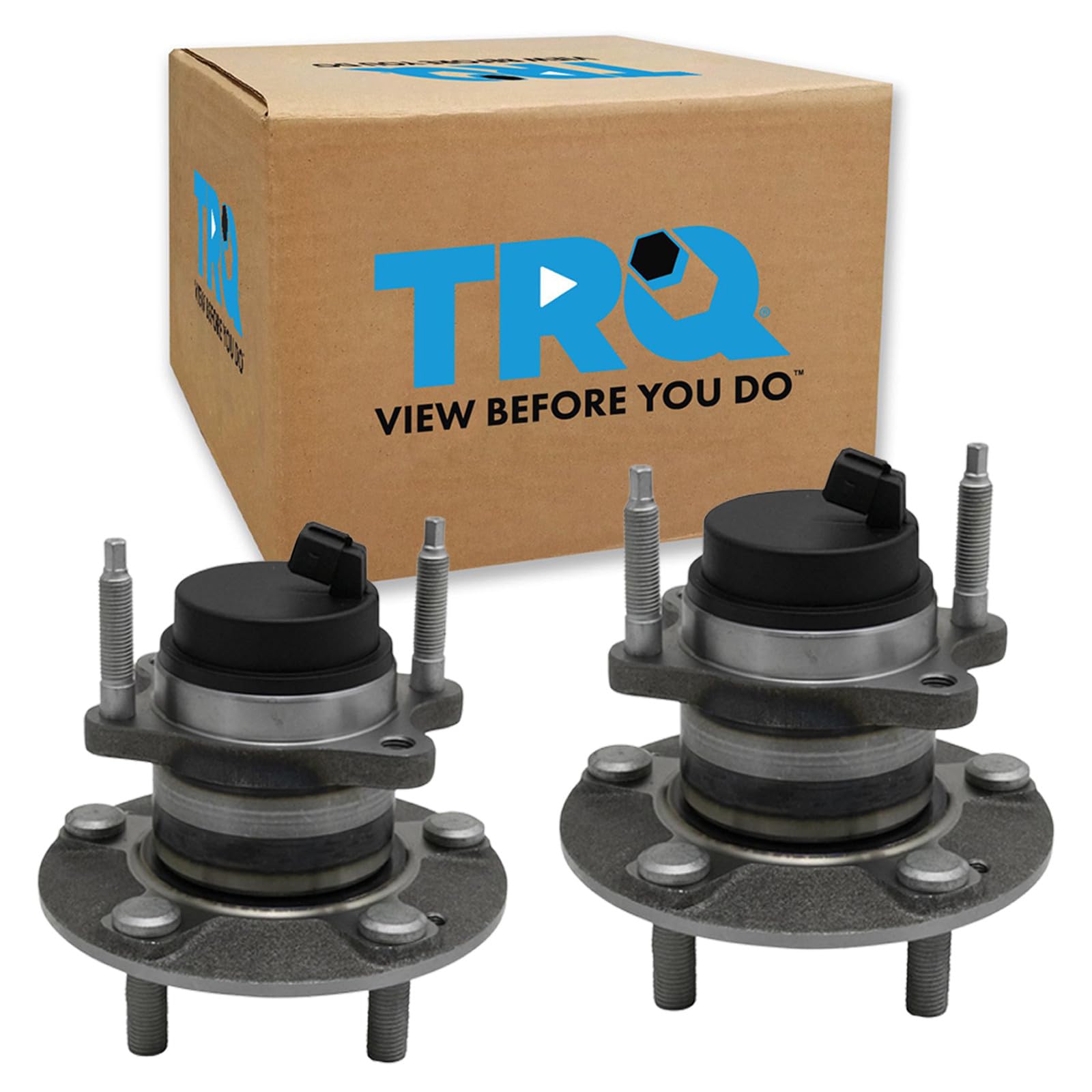 TRQ Rear Left and Right Wheel Bearing and Hub Assembly Set 2 Piece