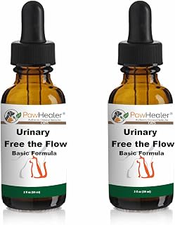 PawHealer Bladder Stones/Crystals: Urinary Free The Flow: Basic Formula - Herbal Liquid Herbs for Cats - 2 fl oz (59 ml) - Buy More Save More (2 Bottles)