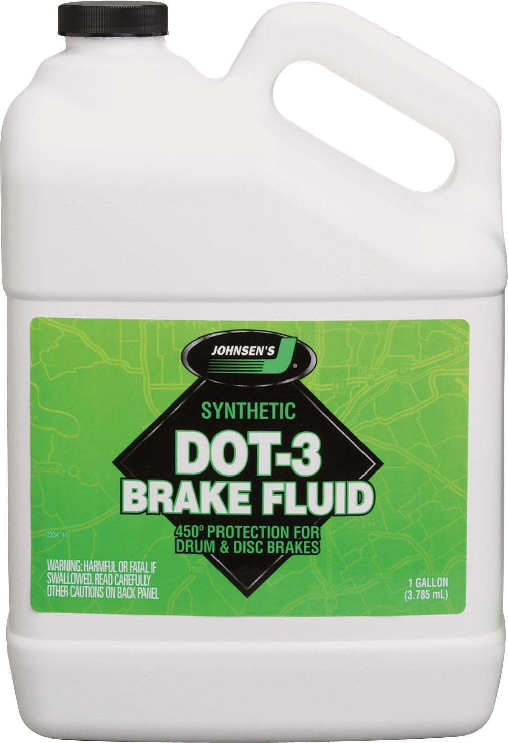 Johnsen's 22344PK Premium DOT3 Brake Fluid 1 Gallon, (Pack of 4) Automotive