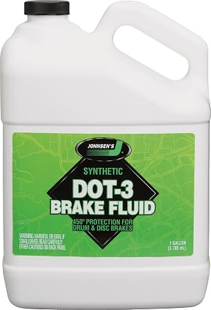 Johnsens 2234-4PK Premium DOT-3 Brake Fluid - 1 Gallon, Pack of 4