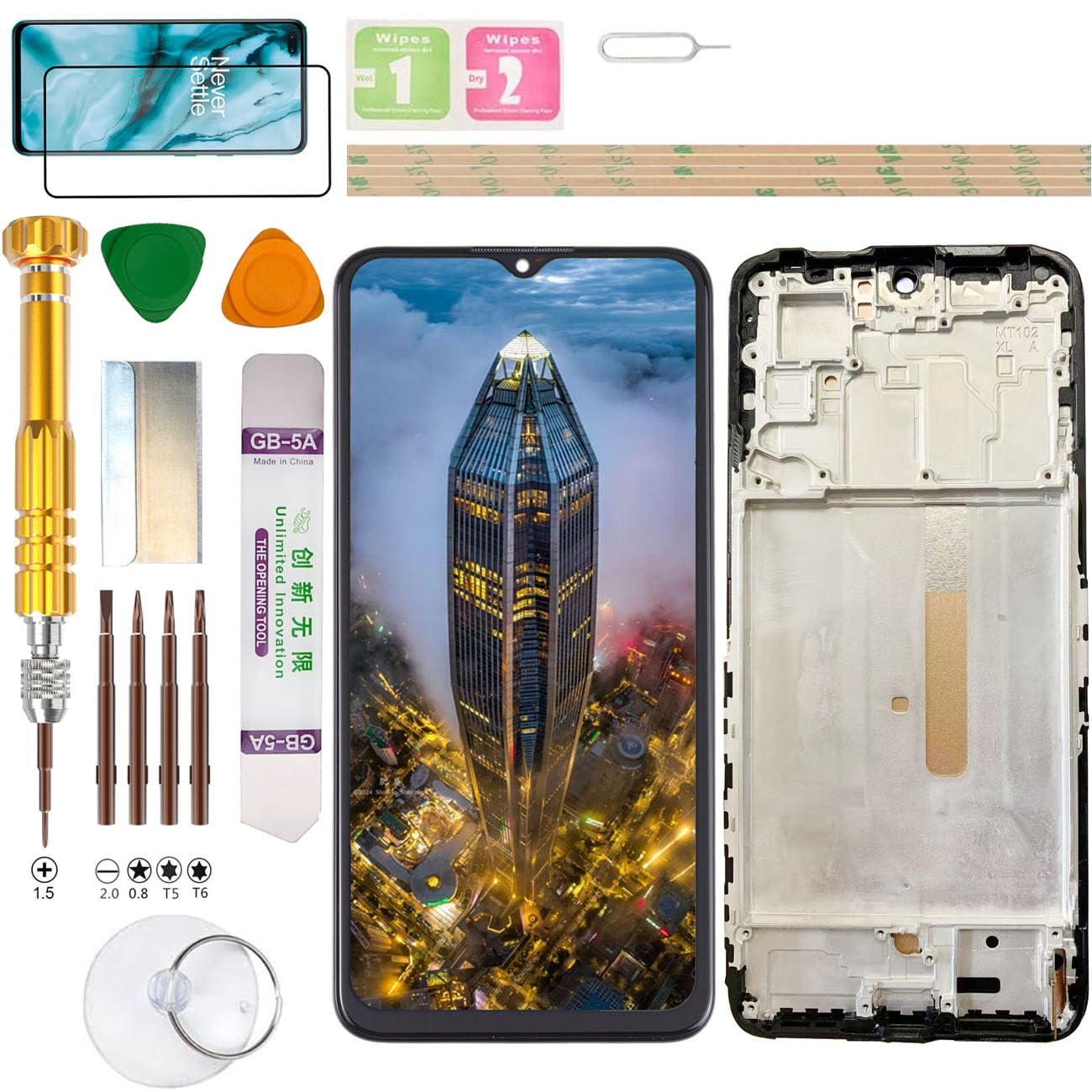 Kit di ricambio per display LCD (senza impronte digitali) per Vivo V21 5G V2050