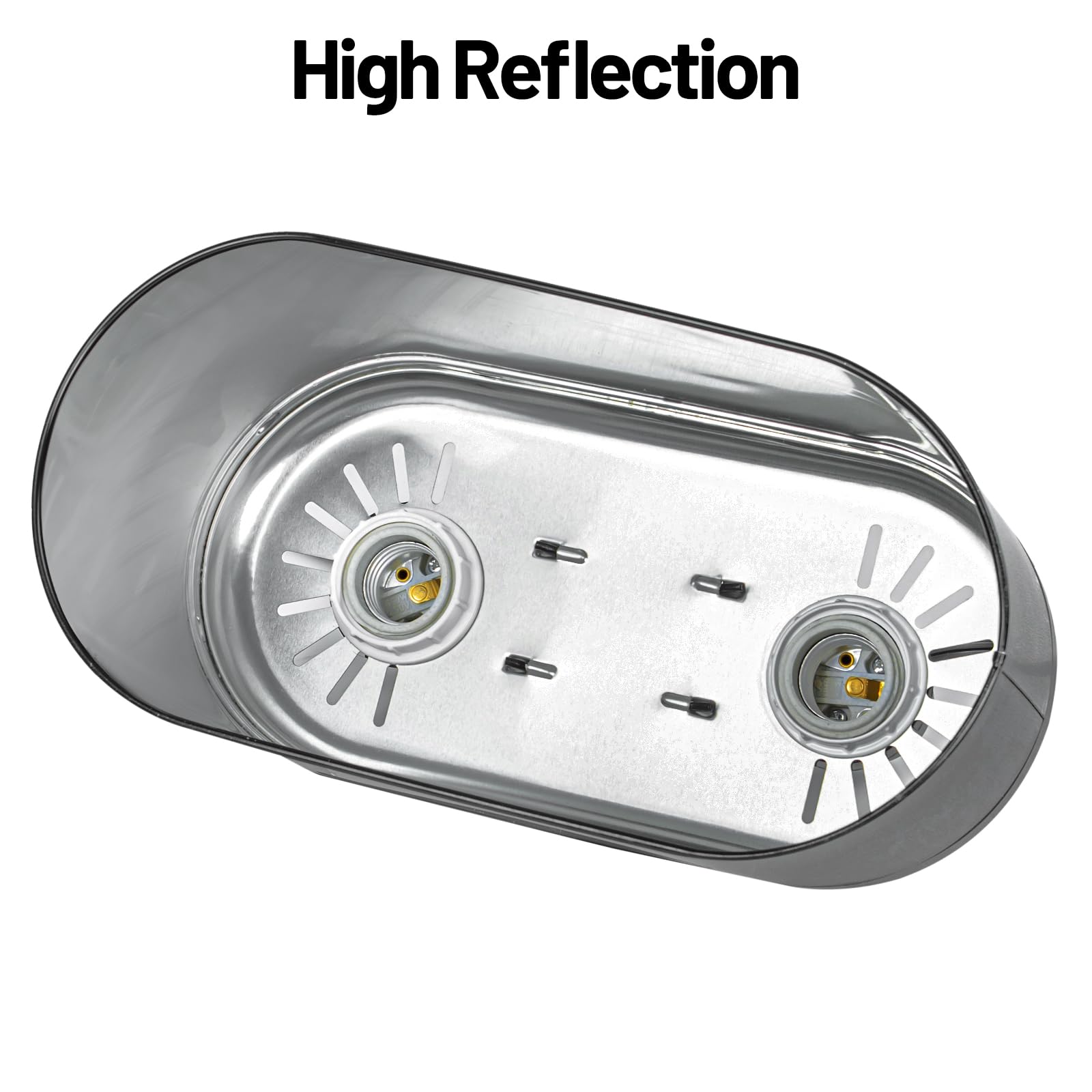 Dual Reptile Light Fixture with Separate Switches, 11.2in Double Dome Light Fixtures for Reptile Heat Lamp, Max 150W, Terrarium Habitat UVB Light Fixture for Reptiles Amphibians - image 2