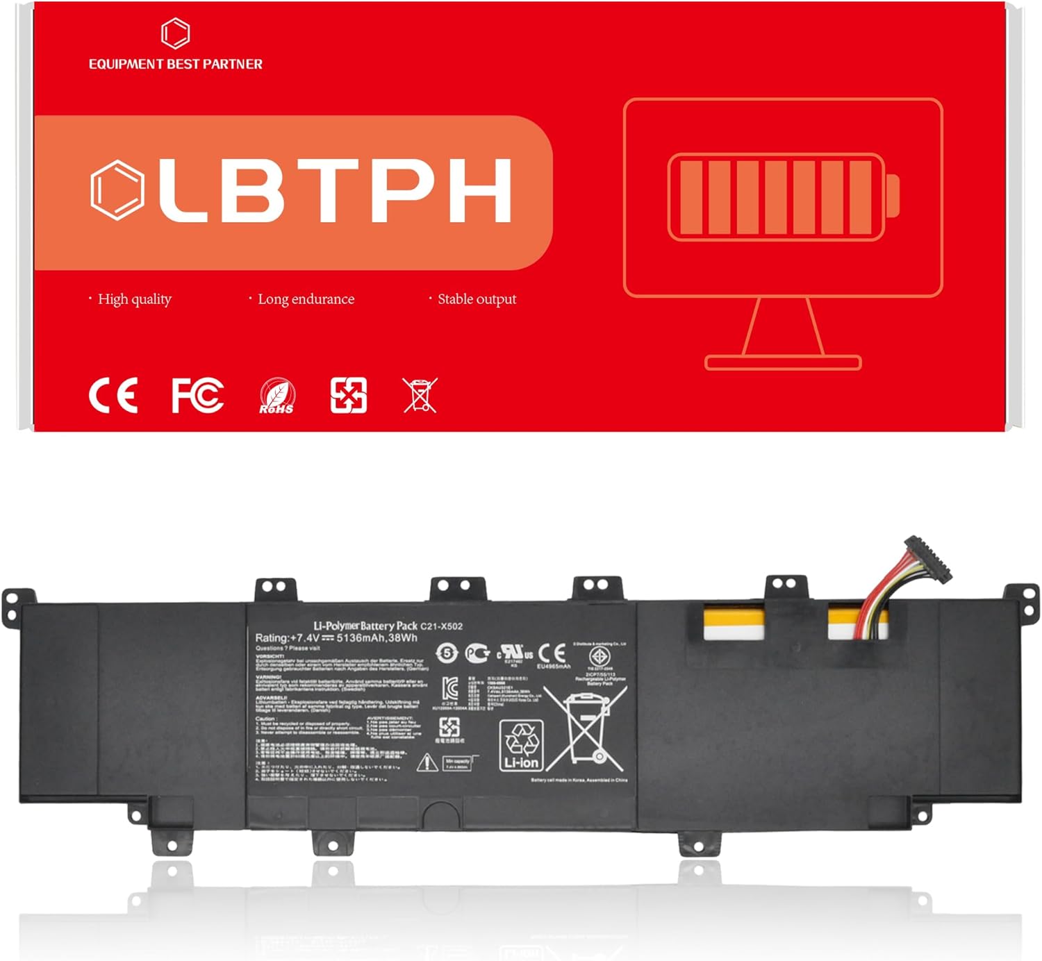 C21-X502 C31-X502 Battery Replacement for ASUS VivoBook X502 X502c X502CA S500C S500CA PU500C PU500CA V500C P500CA Series 0B200-00320300M 11.1V 44Wh
