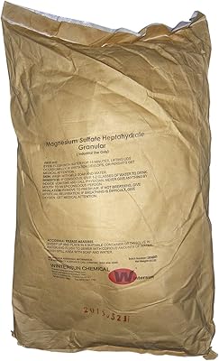 Magnesium Sulfate Heptahydrate [MgSO4.7H2O] [CAS_10034-99-8] 99.5+%, White Crystalline Granular for Industrial uses - Manufacturing - Agriculture (50 Lbs Bag) by Wintersun Chemical