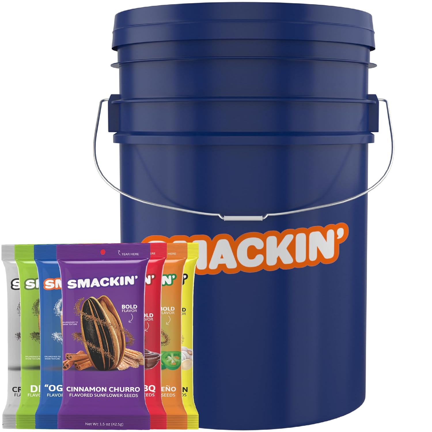 SMACKIN' Sunflower Seeds Roasted Jumbo 7 Flavor Variety