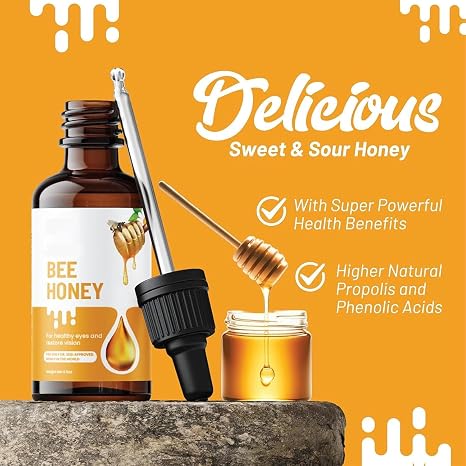 Jimerito Honey For Eye Jimerito Honey Eye Drops Bee Honey Eye Drops Jimerito Bee Honey for Eye Stingless Bee Honey Eye Drops Relieve Eye Fatigue and Dryness (1 Piece)