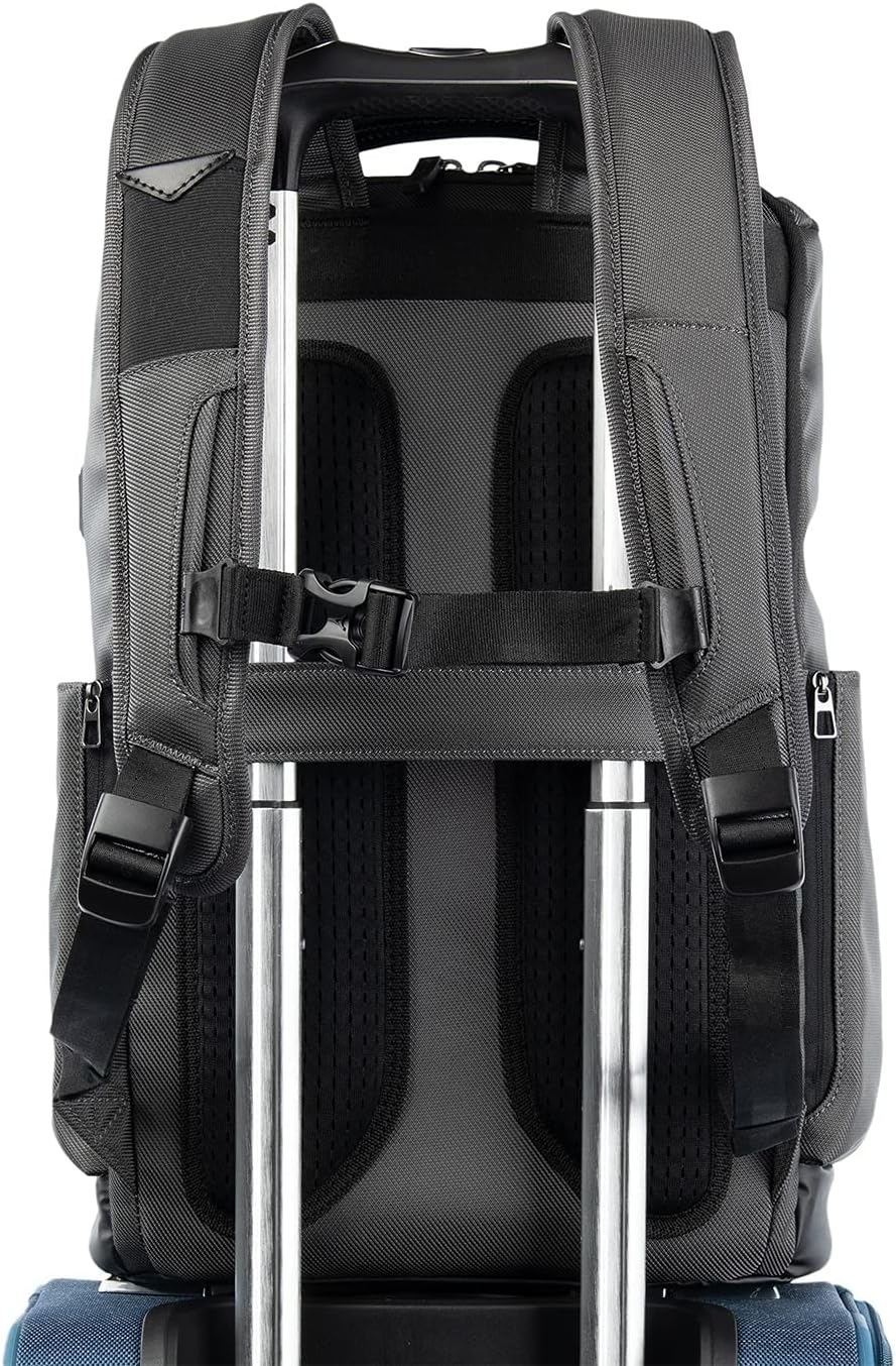 Travelpro Crew Executive Choice 3 Medium Top Load Backpack fits up to 15.6 Laptops and Tablets, USB A and C Ports, Men and Women, Titanium Grey
