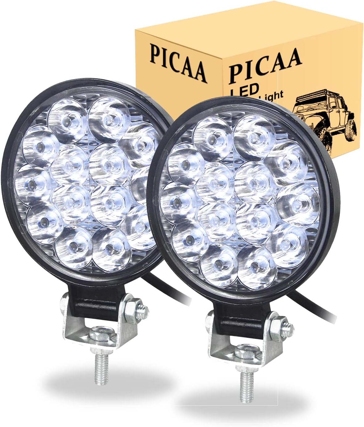 Willpower 2PCS 10CM 48W Led Werklampen voor Tractor Led Lichtbalk 12V 24V Offroad Rijdende Lichten Schijnwerper Mistlamp Led Light Bar Voor Vrachtwagen Tractor Auto Boot 4x4 ATV