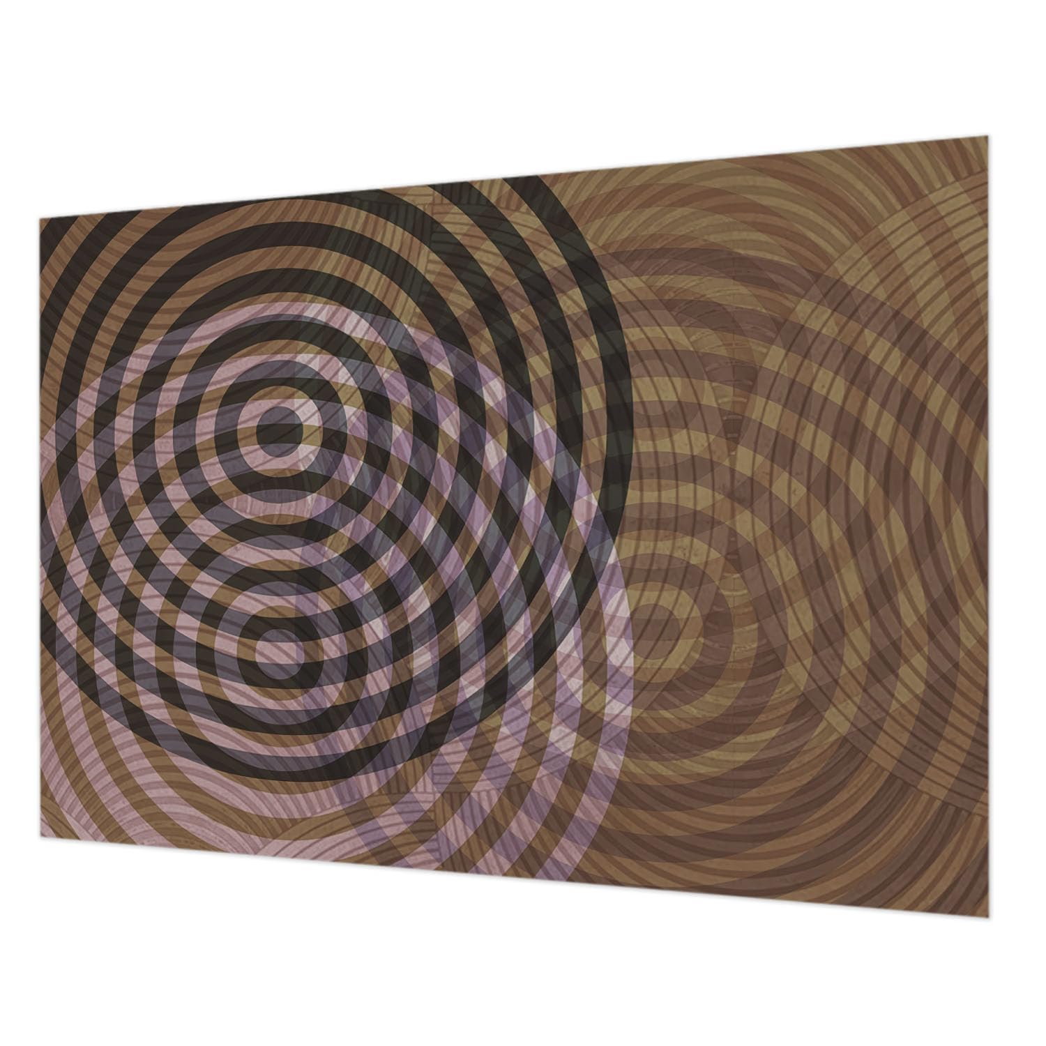 Papier peint intissé cercles hypnotiques grand format déco murale salon 312x219