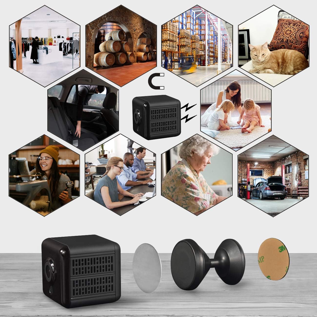 Bеѕt Dеаl Prоduсt AREBI Spy Camera WiFi Hidden Mini Camera - Real 1080P HD Wireless Nanny Cam Portable Baby Monitor Security Camera with Phone App, Night Vision, Motion Detection Smallest Cam A22 Pro [2022 Newest]