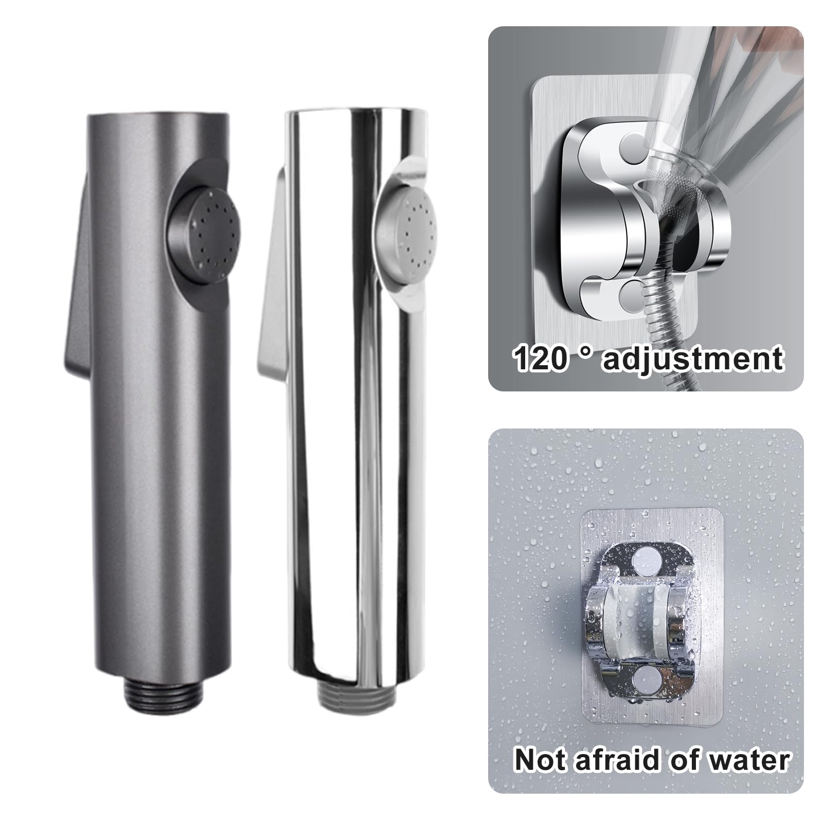 ABS Bathroom Bidet Sprayer Set Handheld Toilet Attachment Easy Control Bidet Hand Ergonomical Handle For Pet Wash — view 8