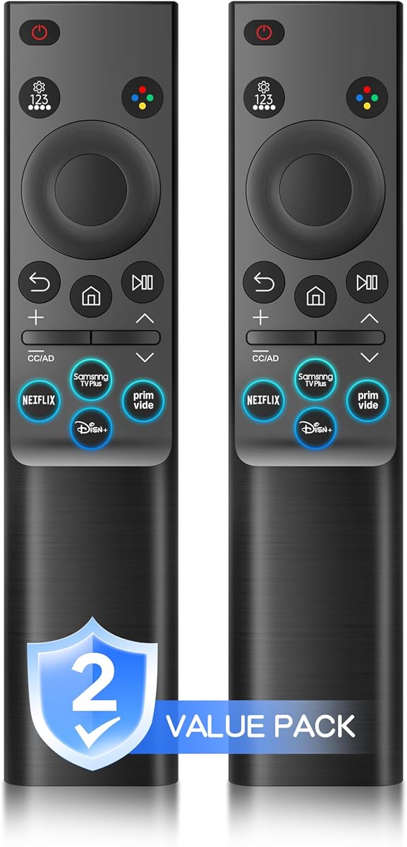 2-Pack Universal for Samsung TV Remote, Replacement for Samsung Smart TVs | Compatible With 2015-2026 Frame, Crystal, UHD, QLED, LED, Neo QLED, 4K, 8K Series TVs, No Setup Required, Fast Response