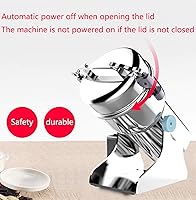 Vista 2 de Molino de granos de acero inoxidable tipo oscilación 800G, molienda de café, molinillo eléctrico, para moler varios cereales materiales secos