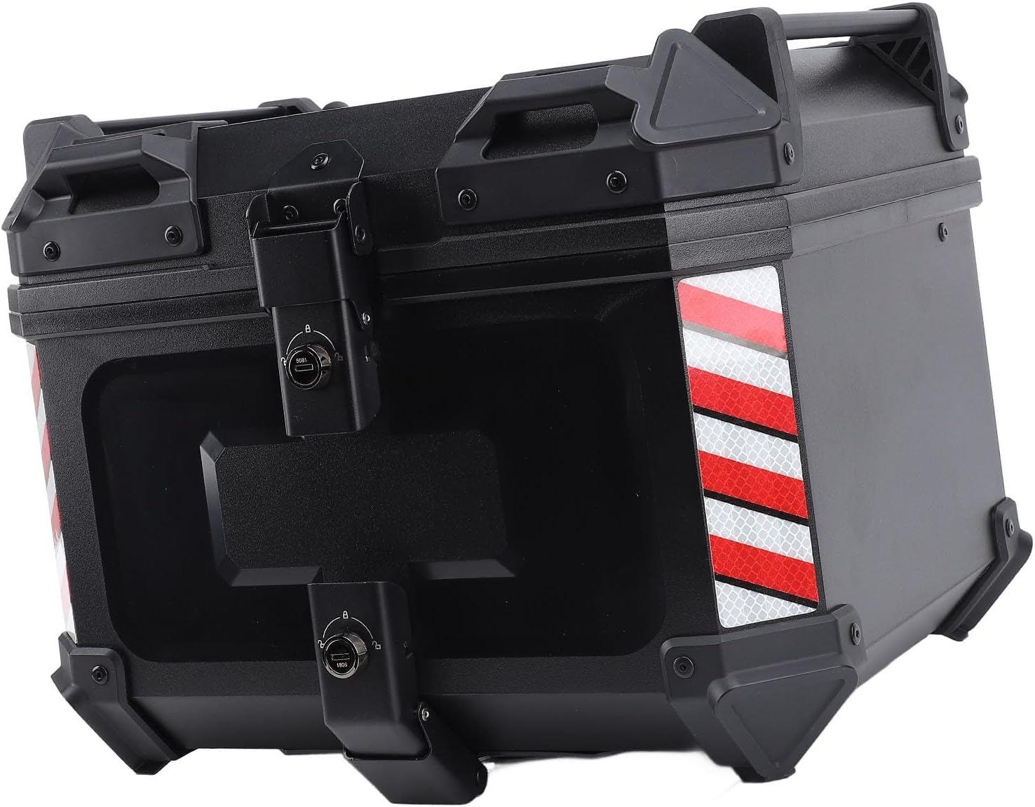 Focket Top Box, 45L Dust Tail Box with Safety Lock, Trunk Detachable Shockproof Lining Nighttime Reflective Strips for Universal