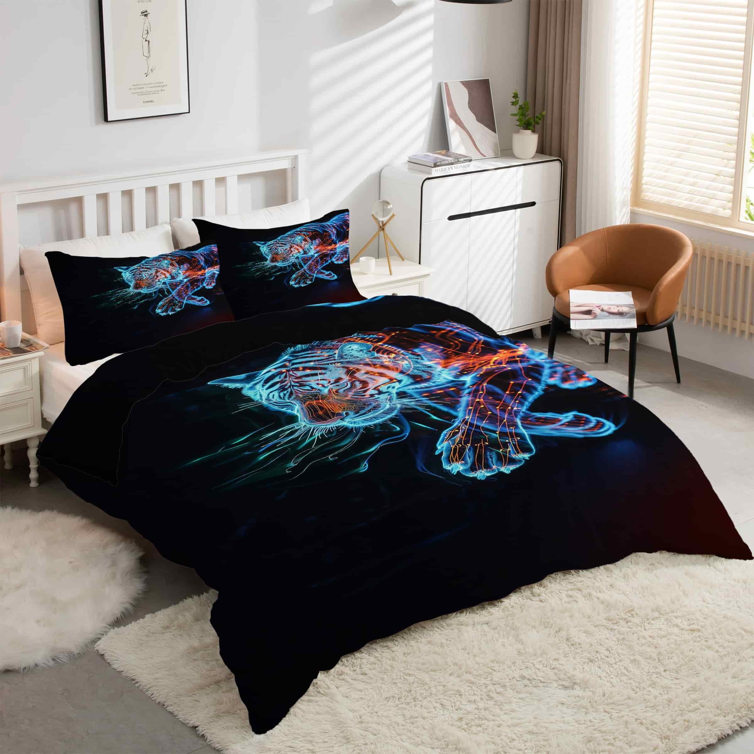 Housse de couette 240 x 260 tigre pour transformer l'ambiance de votre chambre