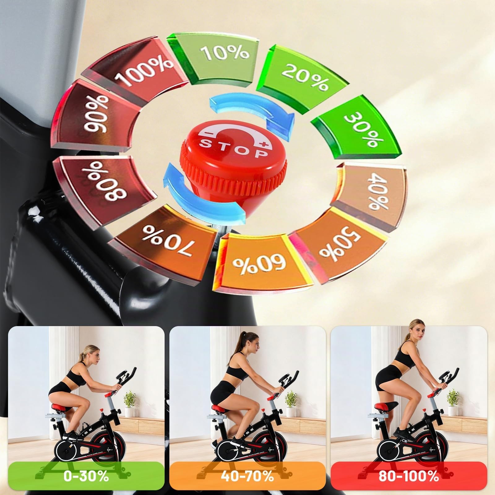 ISE Heimtrainer Fahrrad für zuhause mit LCD Display,Ergometer Fahrrad mit 8kg Schwungrad,Indoor Bike Fitnessbike Heimtrainer mit flüsterleise Riemenantrieb,Stationäres Fitnessbike für Zuhause